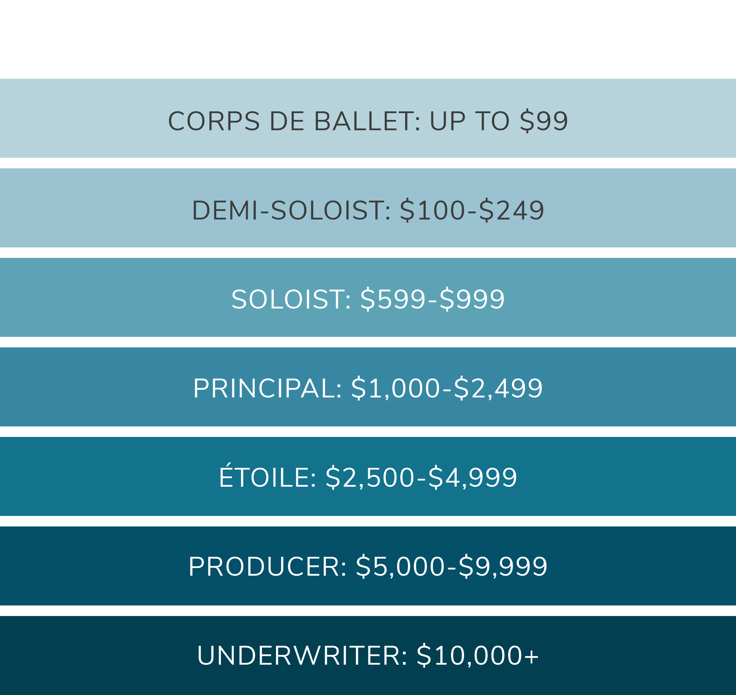 Levels of Giving Ballet Vero Beach